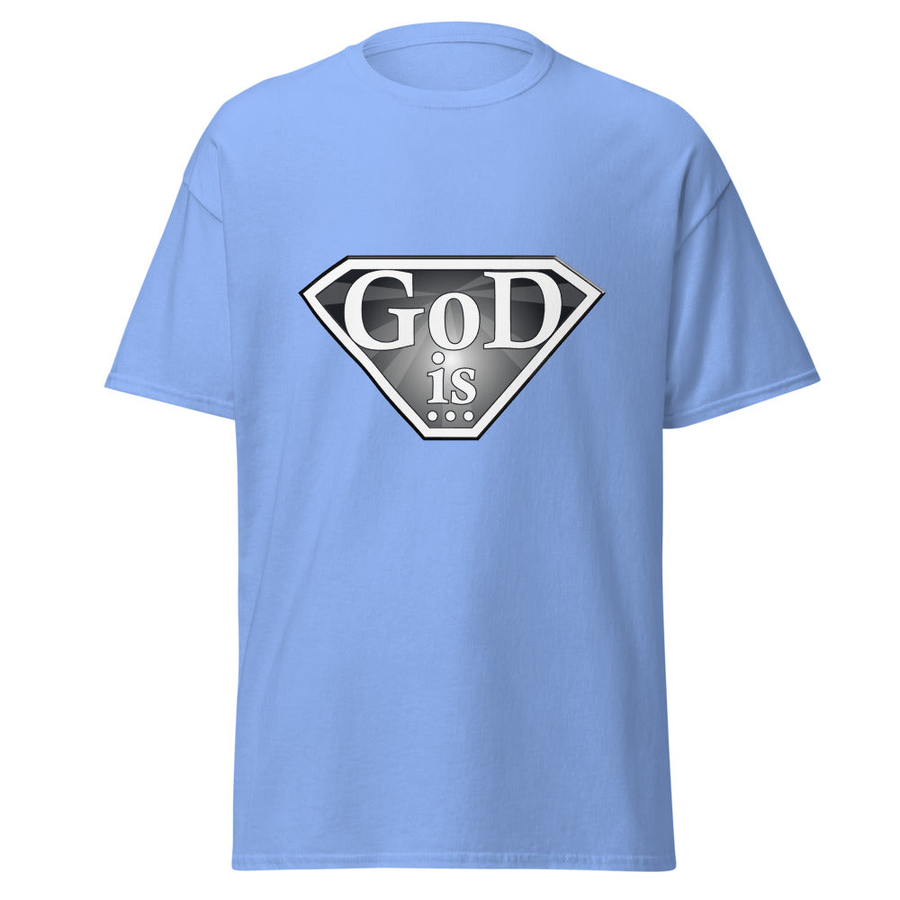 God Is Classic Tee in light blue