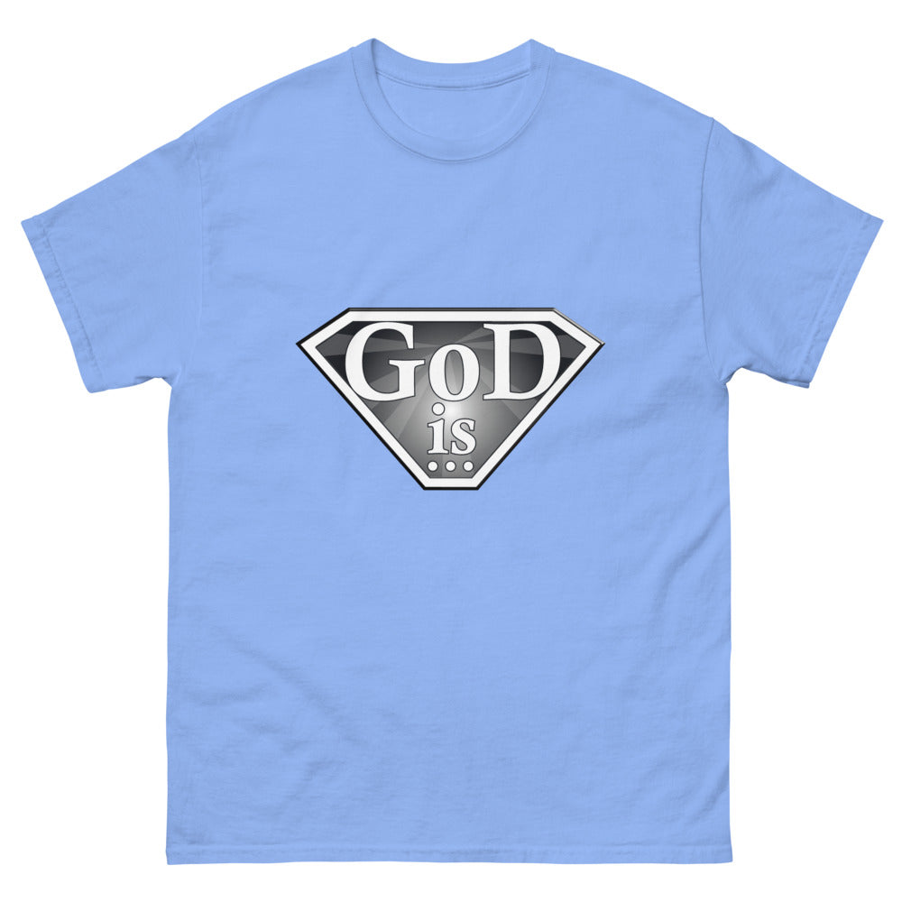 God Is Classic Tee in light blue