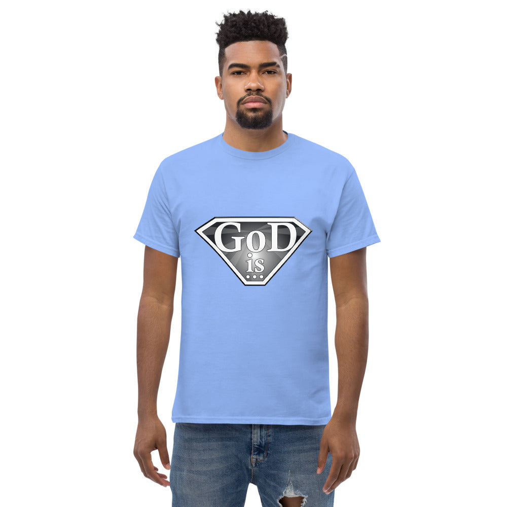 God Is Classic Tee in light blue