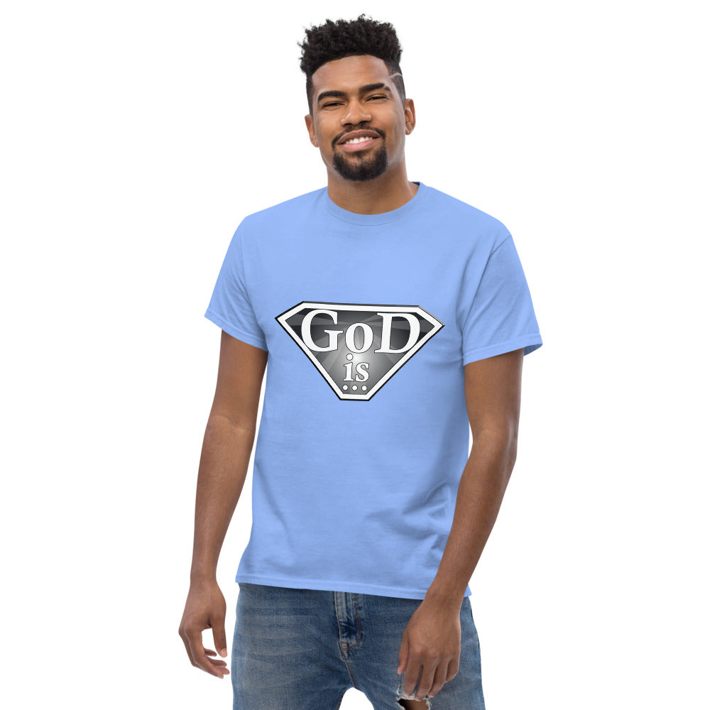 God Is Classic Tee in light blue