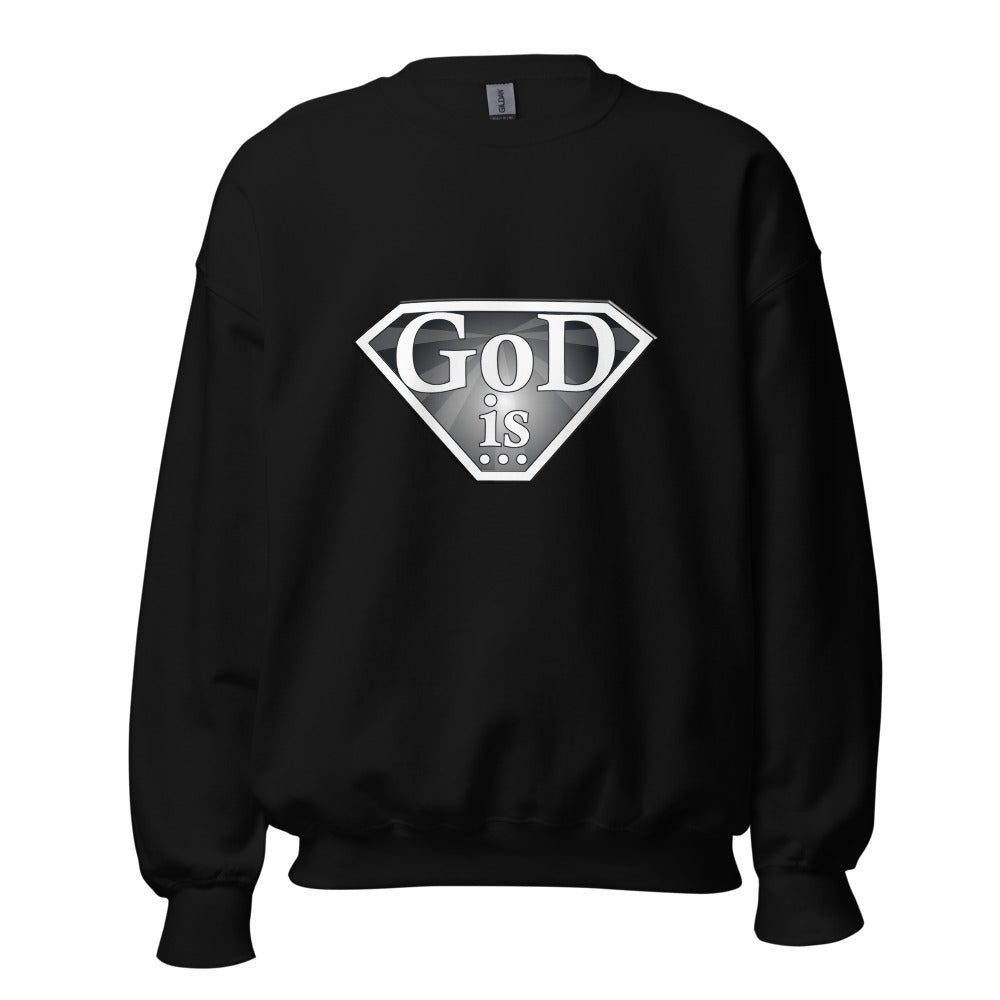 God Is Crewneck Sweatshirt in black