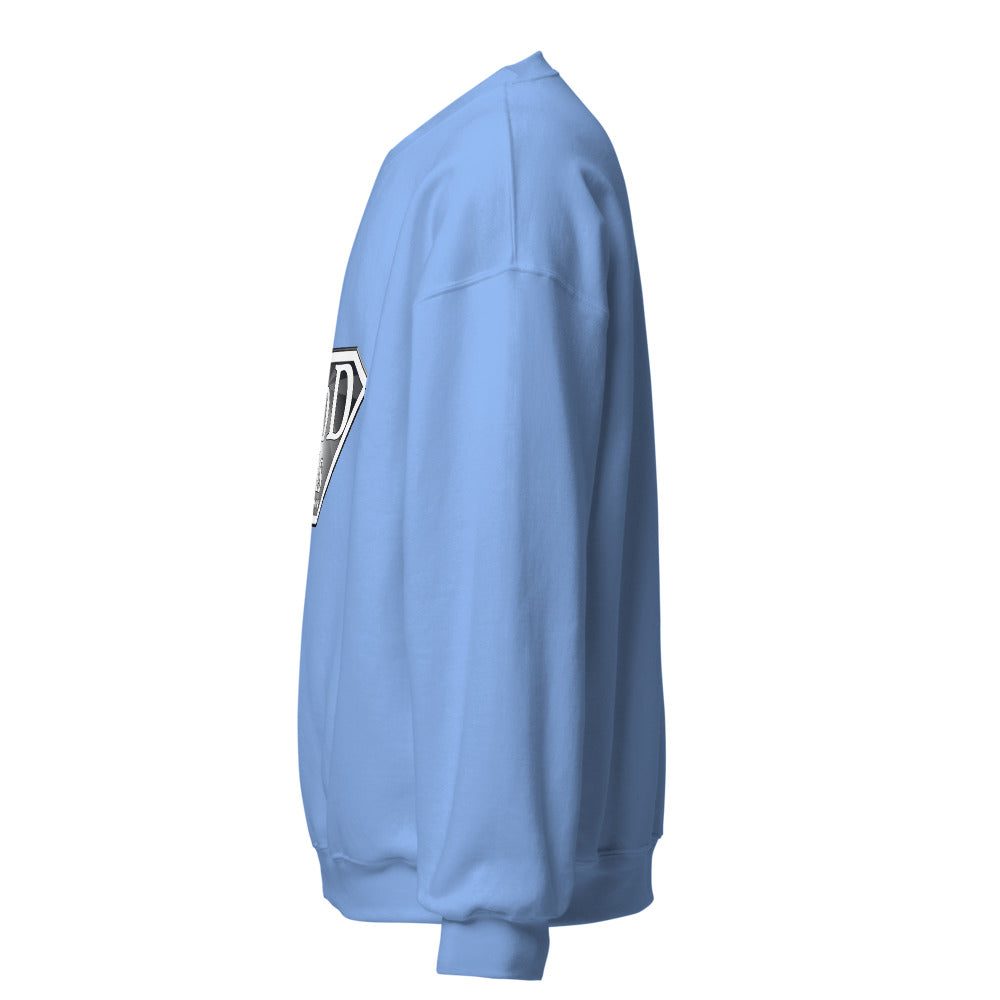 God Is Crewneck Sweatshirt in light blue