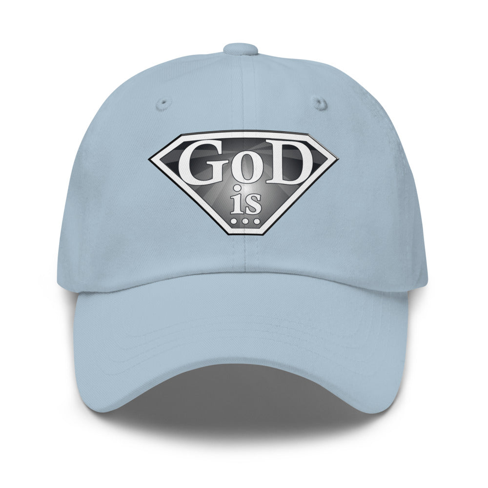 God Is Dad Hat in light blue