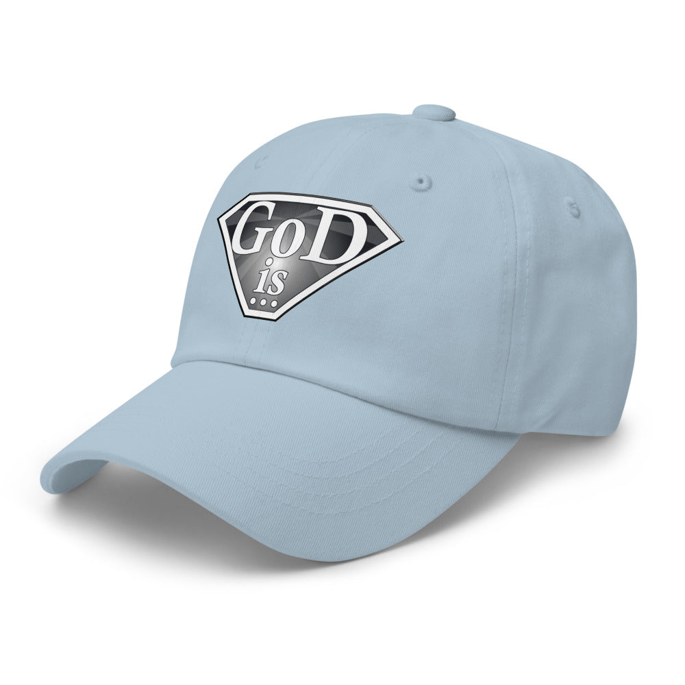 God Is Dad Hat in light blue