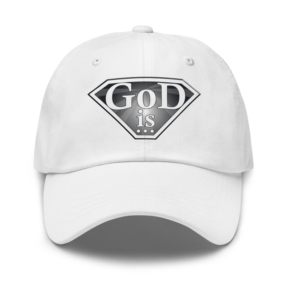 God Is Dad Hat in white