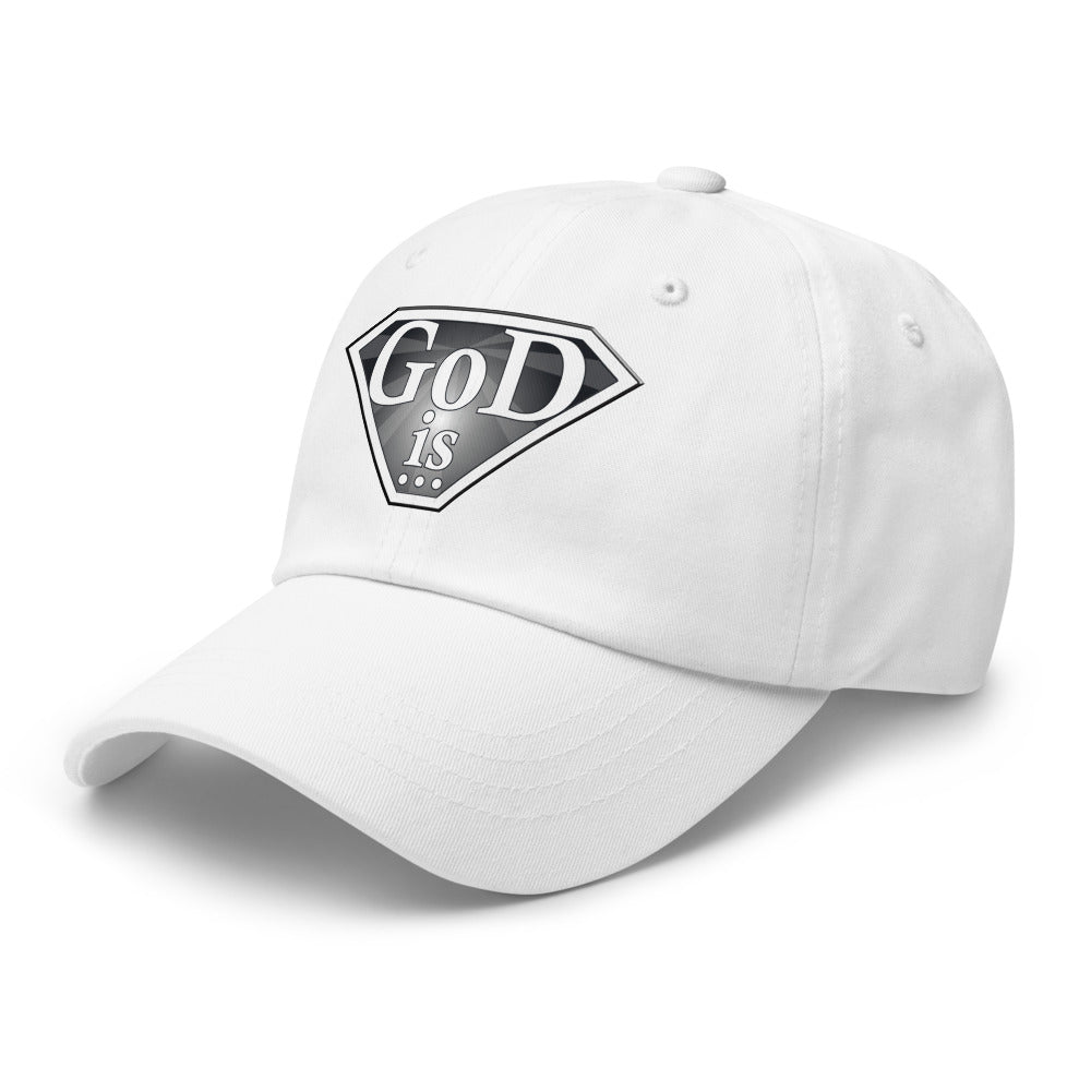 God Is Dad Hat in white
