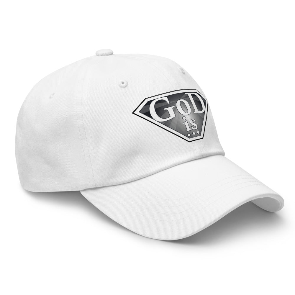 God Is Dad Hat in white