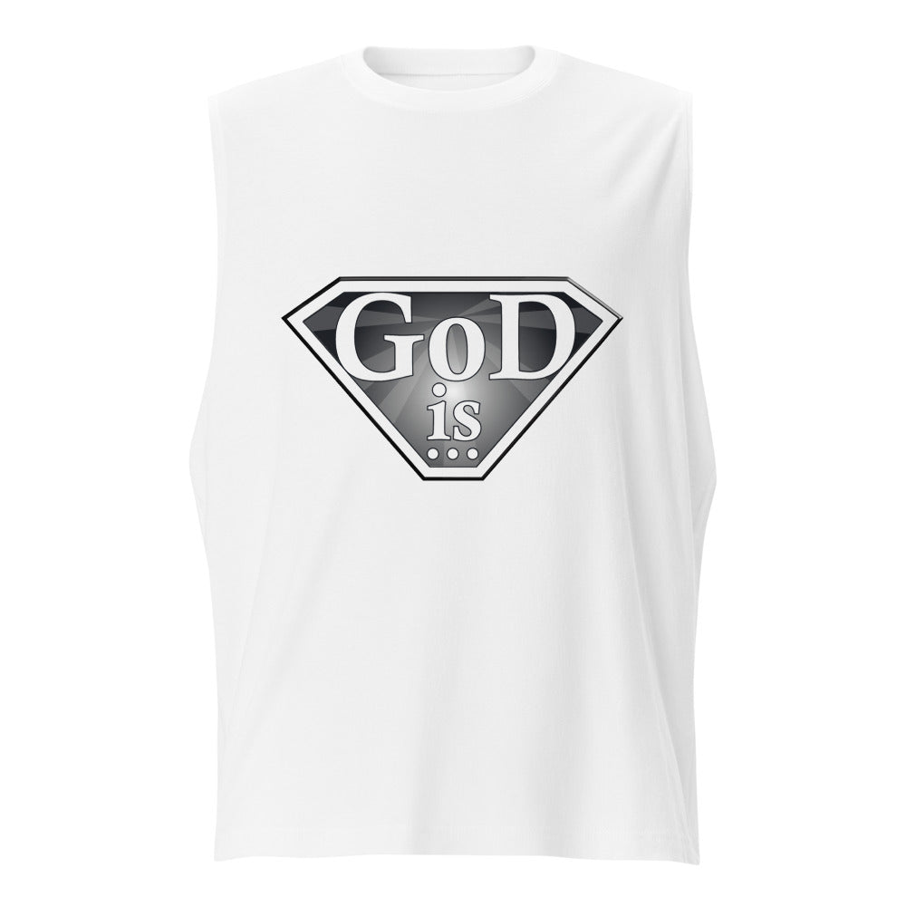God Is muscle shirt in white