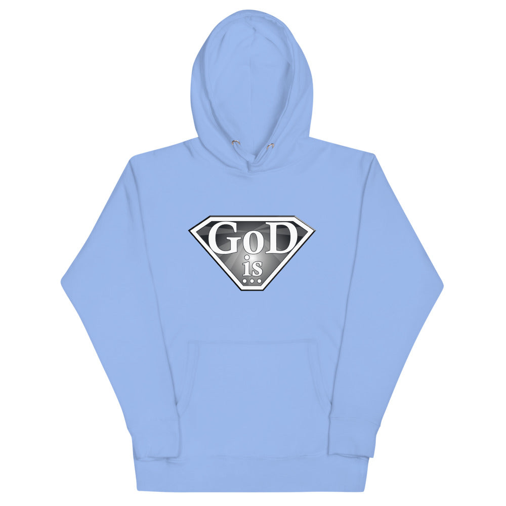 God Is Premium Hoodie in light blue
