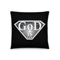 God Is Throw Pillow in black