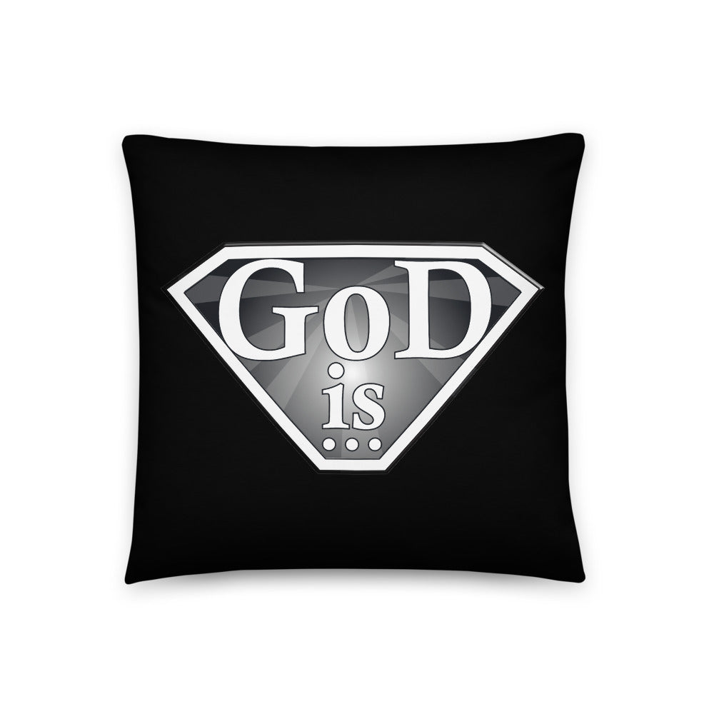 God Is Throw Pillow in black